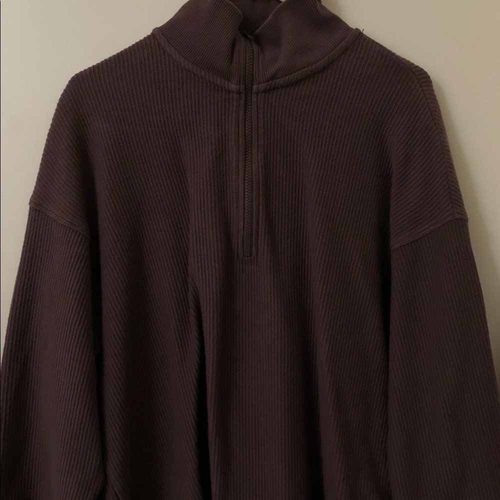 Aerie corded oversized quarter sweatshirt so cute